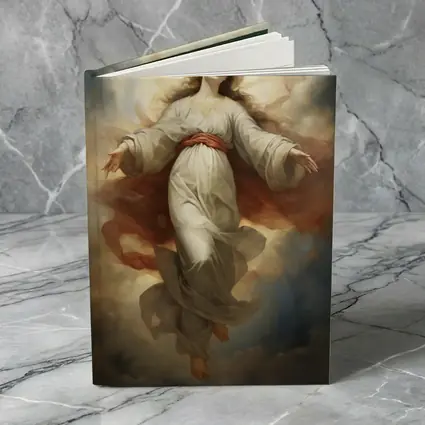 Virgin Mary Ascending Through Heavenly Clouds Art