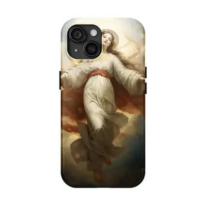Virgin Mary Ascending Through Heavenly Clouds Art