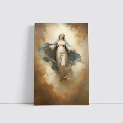 Virgin Mary Ascending Classical Oil Painting Art