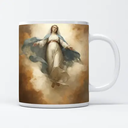 Virgin Mary Ascending Classical Oil Painting Art
