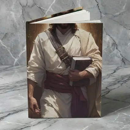 Jesus Christ Walking With Holy Bible Light