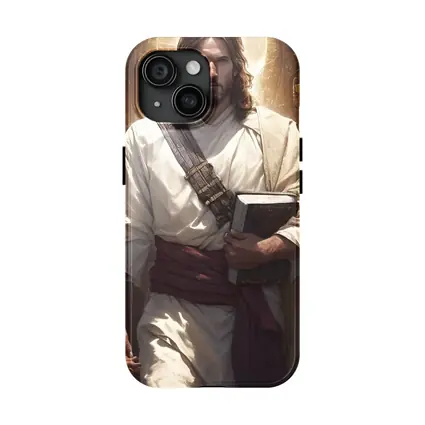 Jesus Christ Walking With Holy Bible Light