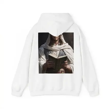 Jesus Christ Reading Holy Book Dark Background