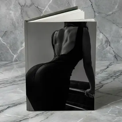 Black and White Woman Back Dress Art