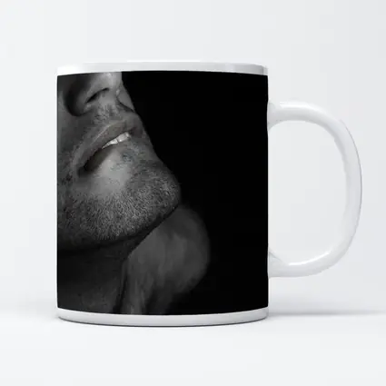 Black and White Male Portrait Dark Background