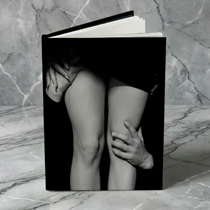 Black and White Couple Embrace Erotic Art