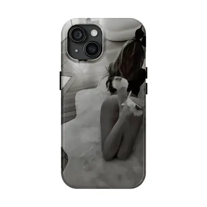 Bunny Girl Kneeling Luxury Bathroom Interior