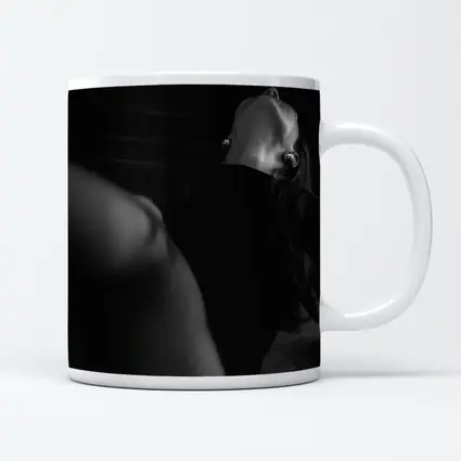 Black and White Woman Figure Dark Interior