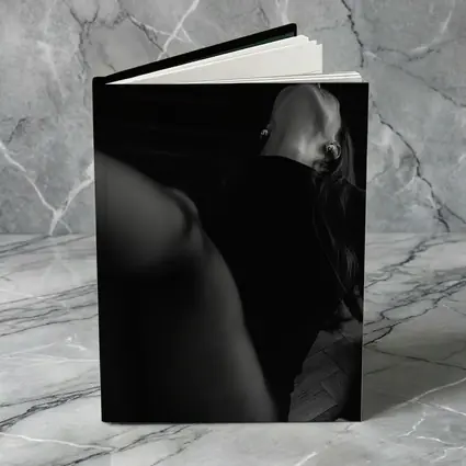 Black and White Woman Figure Dark Interior