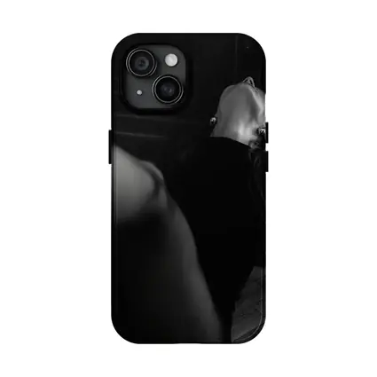 Black and White Woman Figure Dark Interior