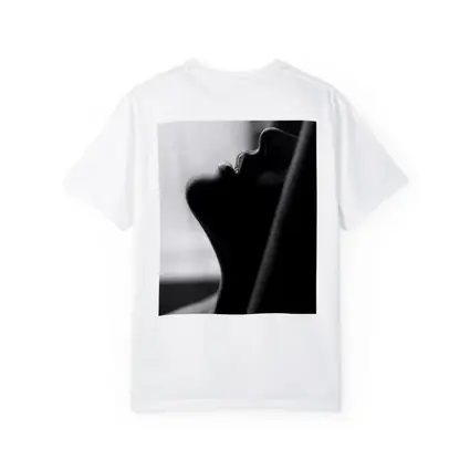 Black and White Female Profile Silhouette Art