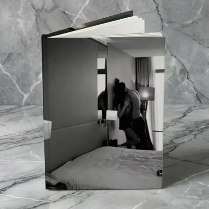 Couple Kissing Black White Hotel Room