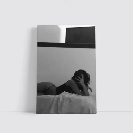Black and White Woman Lingerie Bedroom Art