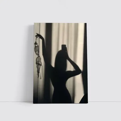 Woman Silhouette Shadow Black White Photography