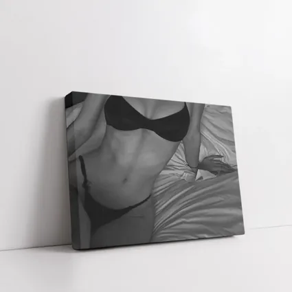 Black And White Woman Lingerie Bed Scene
