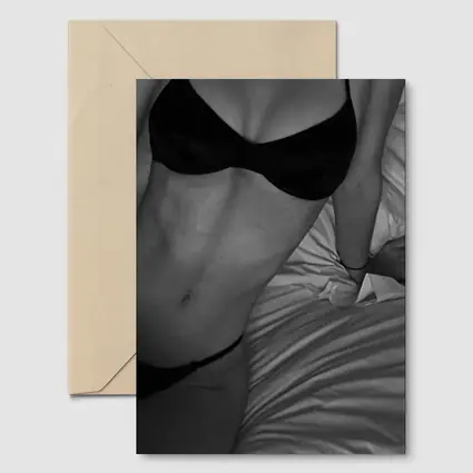 Black And White Woman Lingerie Bed Scene