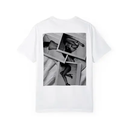 Black and White Polaroid Woman Bedroom Photography