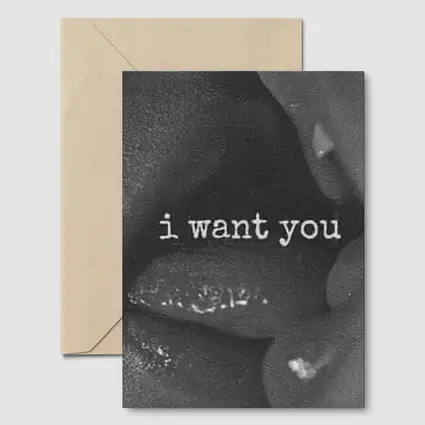I Want You Black White Lips Kiss