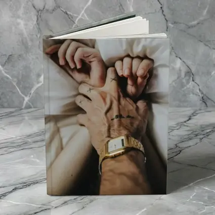 Couple Holding Hands Gold Watch Tattoos