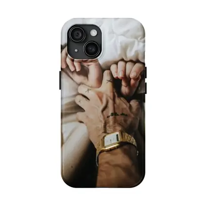 Couple Holding Hands Gold Watch Tattoos