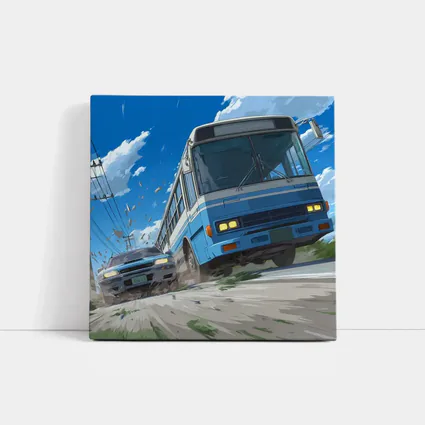 Anime Bus and Car High Speed Chase
