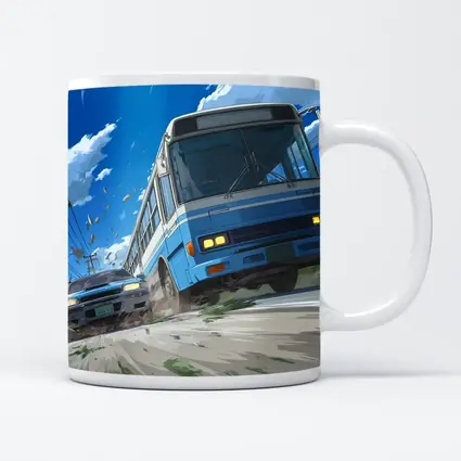 Anime Bus and Car High Speed Chase
