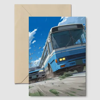 Anime Bus and Car High Speed Chase