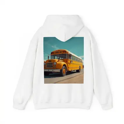 Vintage Yellow School Bus Desert Road