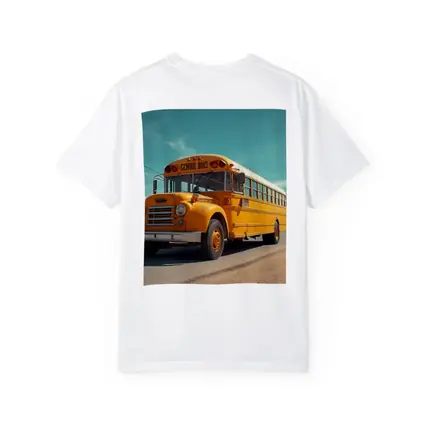 Vintage Yellow School Bus Desert Road