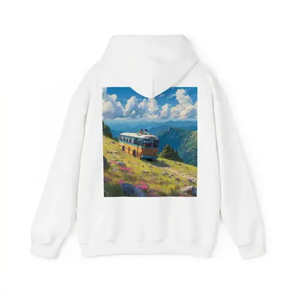 Anime Bus Ride Mountain Wildflower Landscape