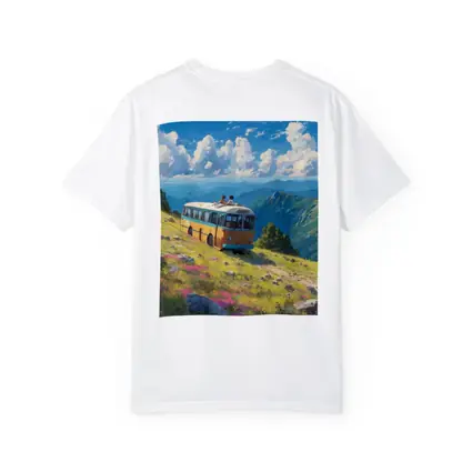 Anime Bus Ride Mountain Wildflower Landscape