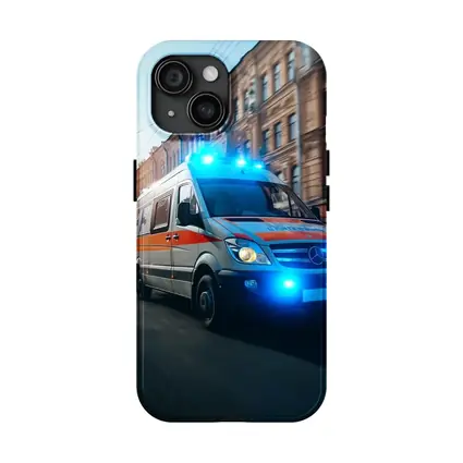 Mercedes Ambulance Racing Through City Street