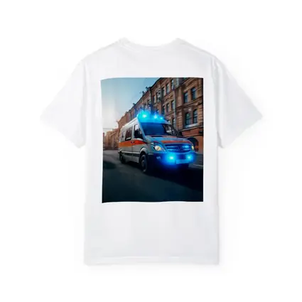 Mercedes Ambulance Racing Through City Street