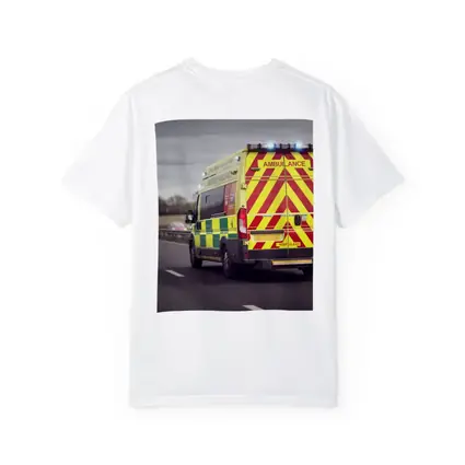British Ambulance Speeding On Motorway Highway