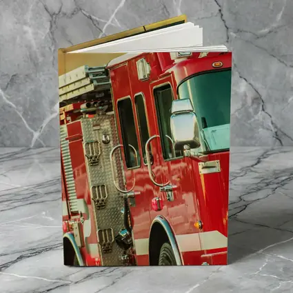Red Fire Truck Racing Toward Wildfire