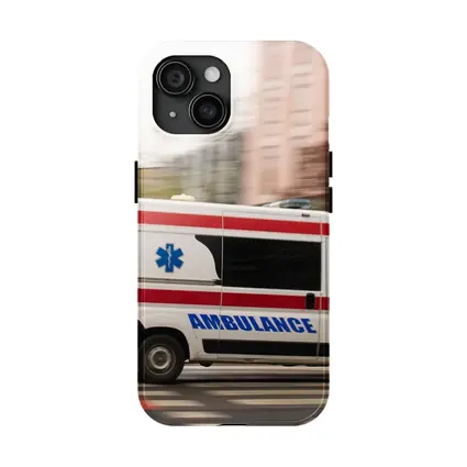 Ambulance Speeding Through City Street