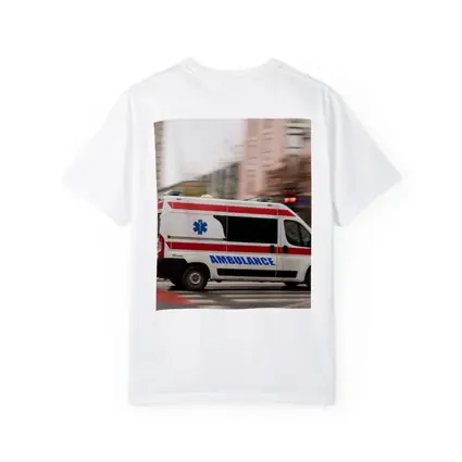 Ambulance Speeding Through City Street