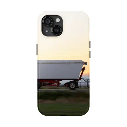Semi Truck Highway Drive Sunset Sky