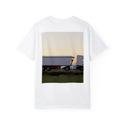Semi Truck Highway Drive Sunset Sky