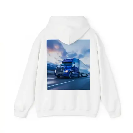 Blue Freightliner Semi Truck Highway Drive