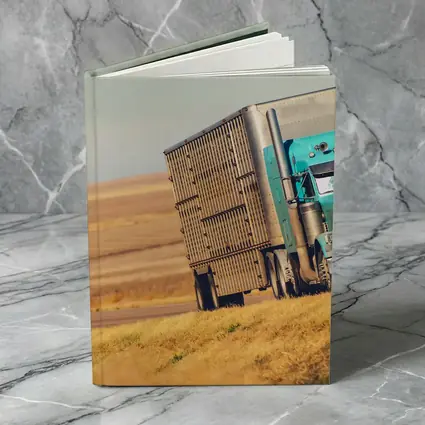 Semi Truck Driving Through Open Plains