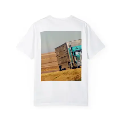 Semi Truck Driving Through Open Plains