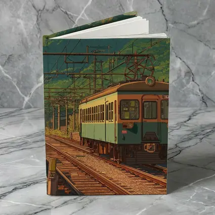 Anime Style Rural Japanese Train Station Scene