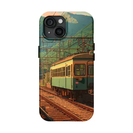 Anime Style Rural Japanese Train Station Scene