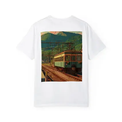 Anime Style Rural Japanese Train Station Scene