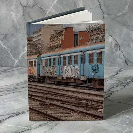 Blue Graffiti Train Urban City Background