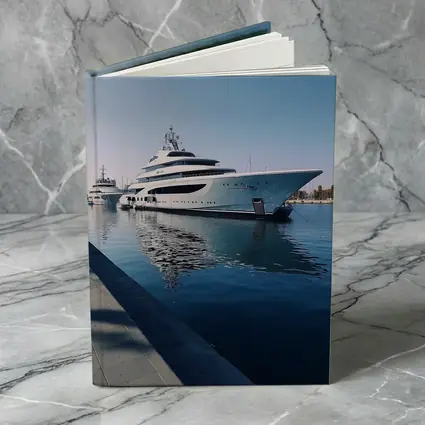 Luxury Superyacht Docked at Calm Marina