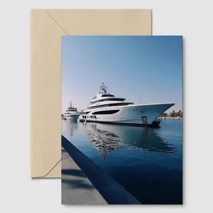 Luxury Superyacht Docked at Calm Marina