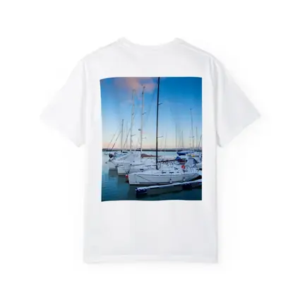 Sailboats Docked At Marina Blue Sky