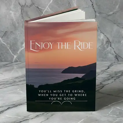 Enjoy The Ride Sunset Coastal Quote Print
